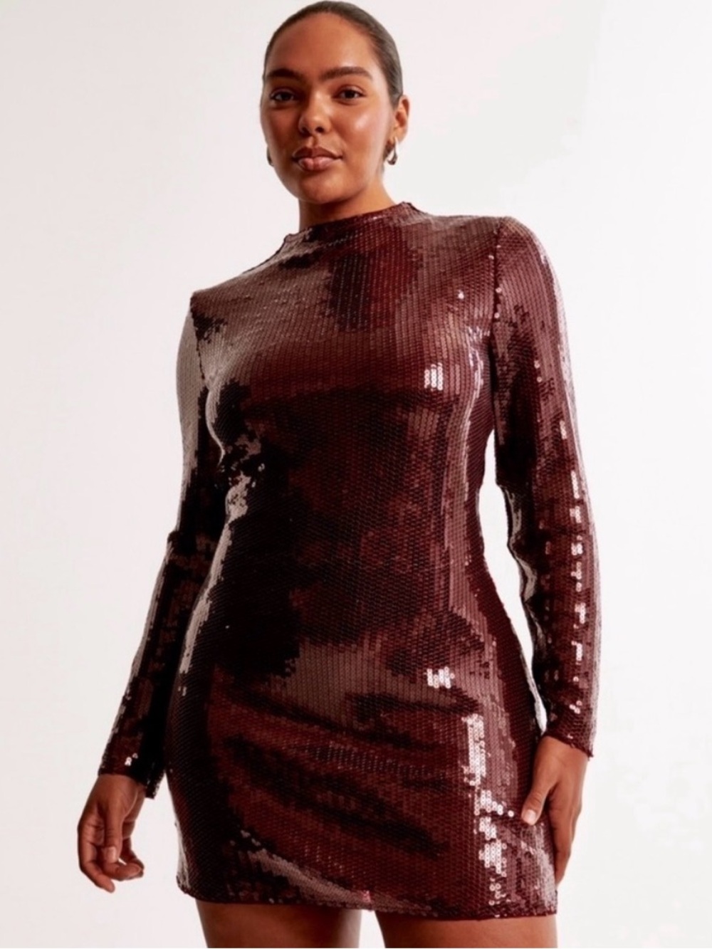 Abercrombie & Fitch Paloma Long Sleeve Sequin Mini Dress